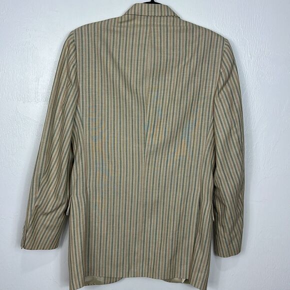 Pierre Cardin Vintage Striped Single Breasted Blazer Jacket Size M - Picture 4 of 11